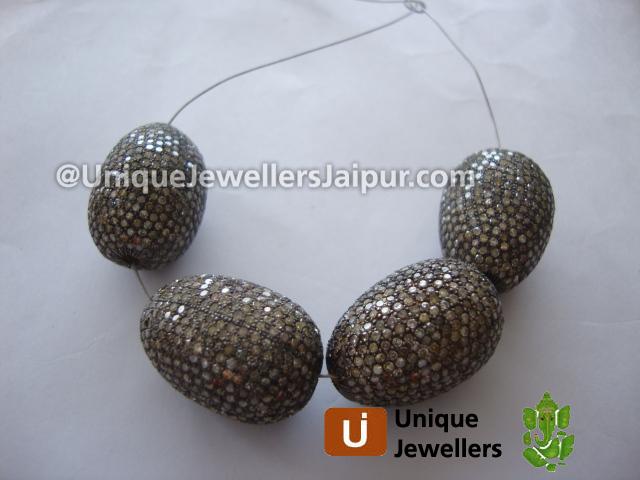 Diamond Studded Silver Egg